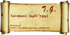 Terebesi Györgyi névjegykártya